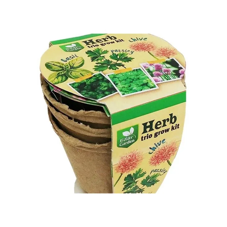 Herb Trio Fiber Grow Pots